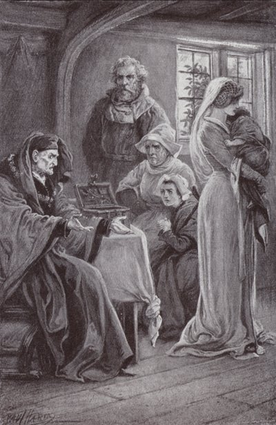 Illusztráció a kolostorhoz és a kandallóhoz, Charles Reade alkotó: Paul Hardy