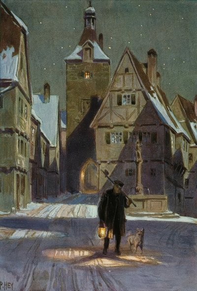 Éjjeliőr újévi köre alkotó: Paul Hey