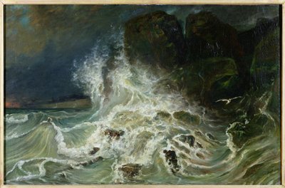 Breakers a Granville Pointnál a csatornában, 1853 alkotó: Paul Huet
