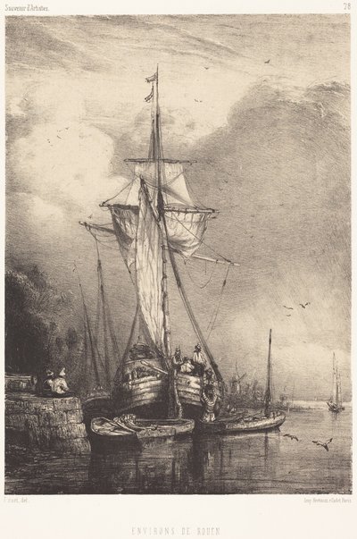 Rouen közelében alkotó: Paul Huet