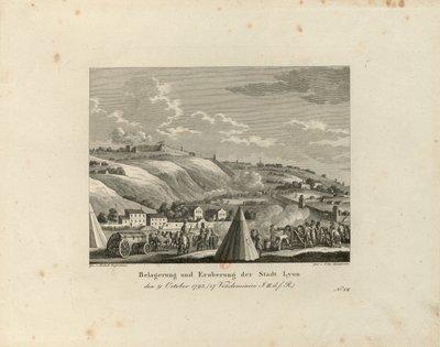 Lyon város ostroma és elfoglalása: 1793. október 9., 1816-1818. alkotó: Paul Jacob Laminit