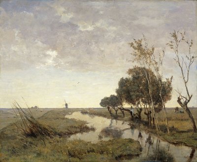 Egy vízfolyás Abcoude közelében alkotó: Paul Joseph Constantin Gabriel