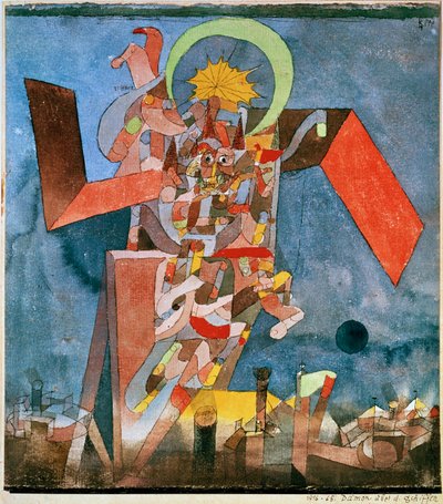 Egy démon a hajók felett (olaj, vászon) alkotó: Paul Klee