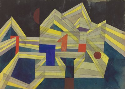 Építészet, átlátszó-strukturális, 1921. alkotó: Paul Klee