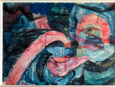 Érkezés a patak partjára és hídépítés - Festészet alkotó: Paul Klee