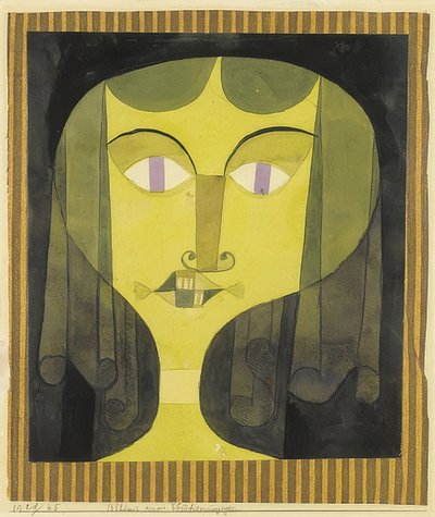 Egy lila szemű nő portréja. 1921/65 alkotó: Paul Klee