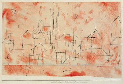 Város gótikus katedrálissal, 1925. alkotó: Paul Klee