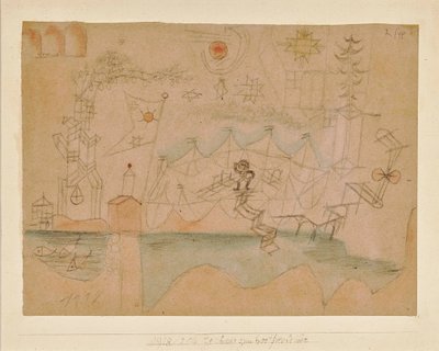 Rajz a csónakbérléshez, 1918. alkotó: Paul Klee