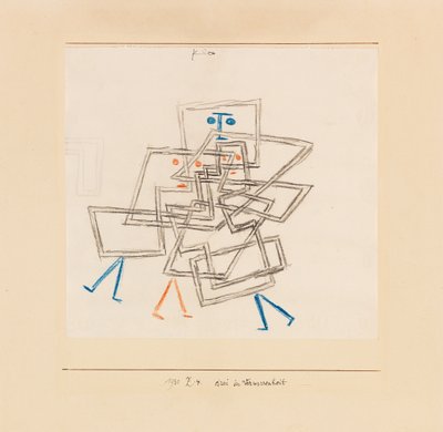 Három zavarodottságban, 1930. alkotó: Paul Klee