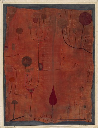 Gyümölcsök a piroson, 1930. alkotó: Paul Klee