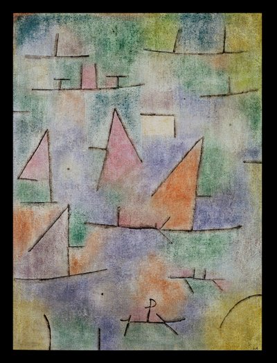 Kikötő vitorlás hajókkal alkotó: Paul Klee
