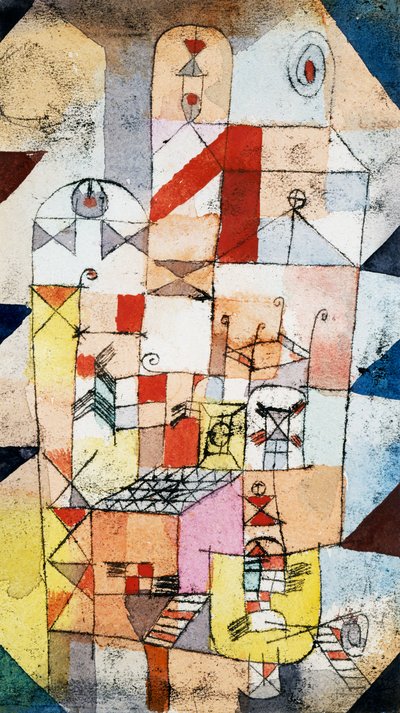 Házbelső, 1919 körül alkotó: Paul Klee