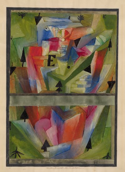 Táj E. közelében Bajorországban, 1921. alkotó: Paul Klee