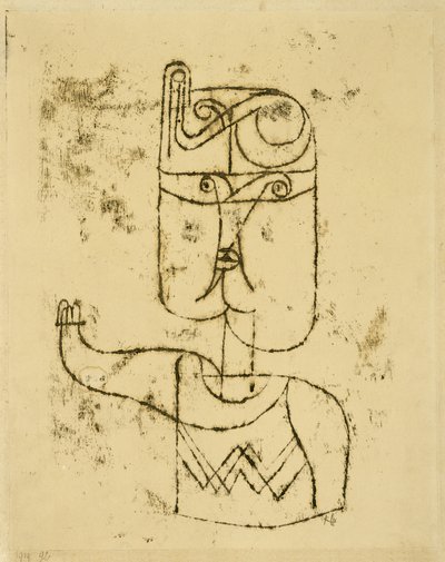 Matematikai kép. 1919 (olajtranszfer rajz papírra, kartonra szerelve) alkotó: Paul Klee