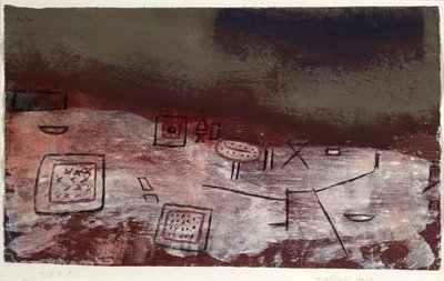 Moeblierte Arktis (sarkvidéki bútor). 1935 (Tempera papíron) alkotó: Paul Klee