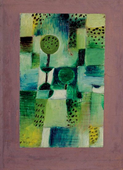 Parkkép a Regen Parkban az esőben, 1920. alkotó: Paul Klee