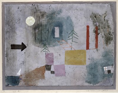 Vörös oszlopok mellett elhaladva alkotó: Paul Klee