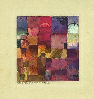 Vörös-fehér kupolák, 1914 alkotó: Paul Klee