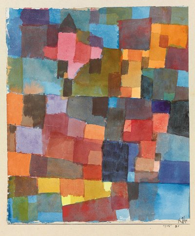 Szobaépítészetek hideg-melegen, 1915. alkotó: Paul Klee