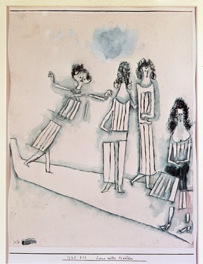 Jelenet lányokkal (Rajz, XX. század) alkotó: Paul Klee
