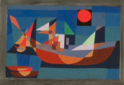 Nyugalmi hajók, 1927. alkotó: Paul Klee