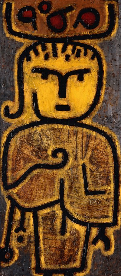 Kis zöld élelmiszerbolt; Kis gyümölcs kezelő alkotó: Paul Klee