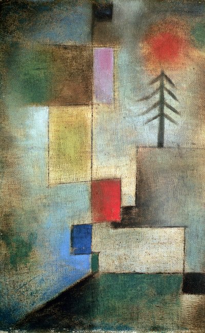 Kis kép a fenyőkről alkotó: Paul Klee