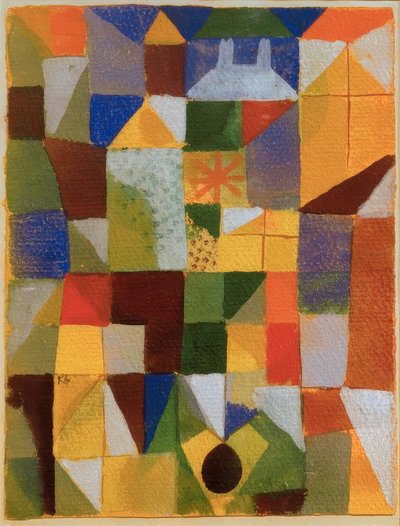 Városi kompozíció d. sárga ablakok alkotó: Paul Klee