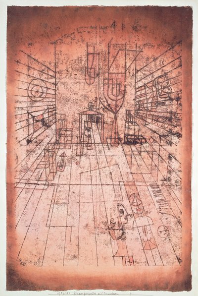 Svájc, Bern, Szobaperspektíva a lakókkal alkotó: Paul Klee