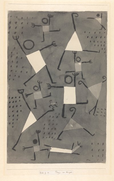 Tänze vor Angst Félelem okozta táncok, 1938. alkotó: Paul Klee