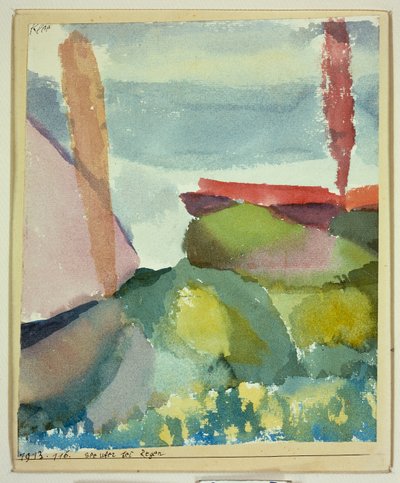 Tengerpart az esőben alkotó: Paul Klee