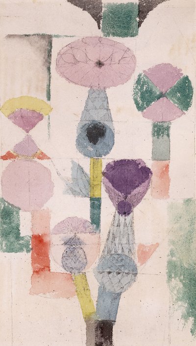 Bogáncsvirágzás; Distelblute alkotó: Paul Klee