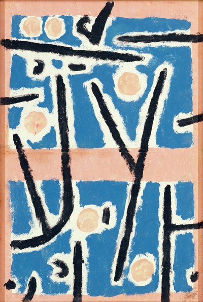 Untitled (Signs of Growth) 1937 (színes paszta, tempera és kréta papíron) alkotó: Paul Klee