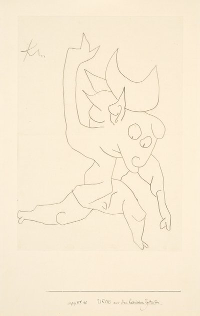 Urchs a hőskorból, 1939. alkotó: Paul Klee