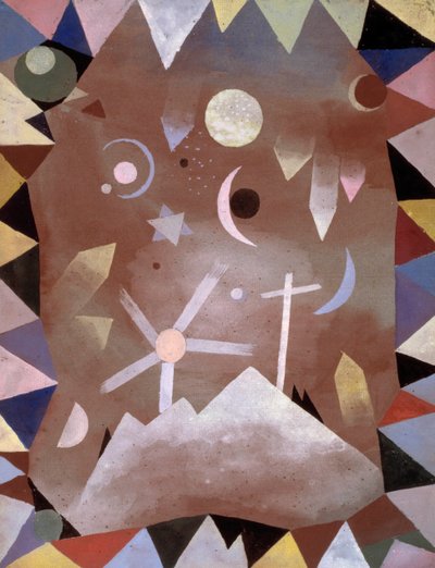 Hegyek feletti csúcs, 1917. alkotó: Paul Klee