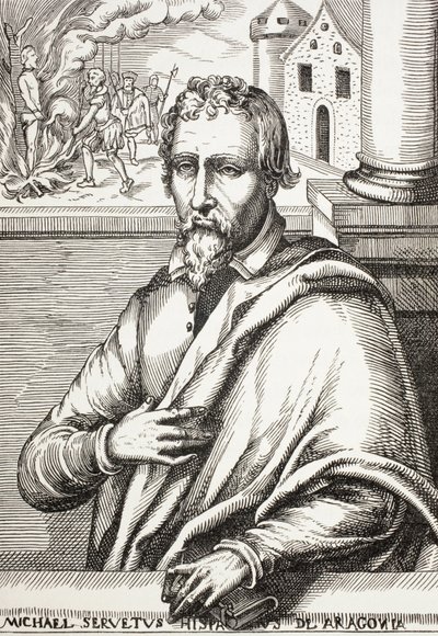 Michael Servetus, más néven Miguel Servet vagy Miguel Serveto alkotó: Paul Lacroix