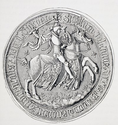 Ii. Jean, Burgundia hercege, Nevers grófja és Donzy bárója pecsétje 1371 - 1419. alkotó: Paul Lacroix