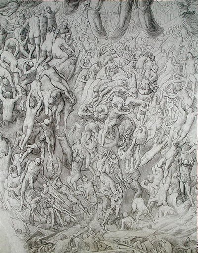 Utolsó ítélet (ceruza papíron) alkotó: Paul Marc Joseph Chenavard
