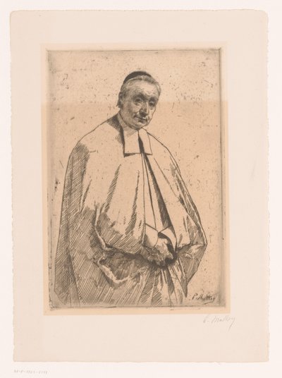 Egy pap portréja alkotó: Paul Mathey (signed by artist)