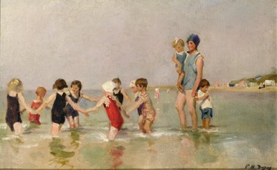 Gyermekfürdőzés (olaj, vászon) alkotó: Paul Michel Dupuy
