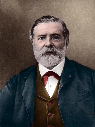 Etienne-Jules Marey (1830-1904) portréja; angol tudós és kronofotós; a vérnyomásmérő feltalálója, a fényképezés és a mozi úttörője. Fotó: Nadar, Paul (1856-1939). Digitális színezés. alkotó: Paul Nadar