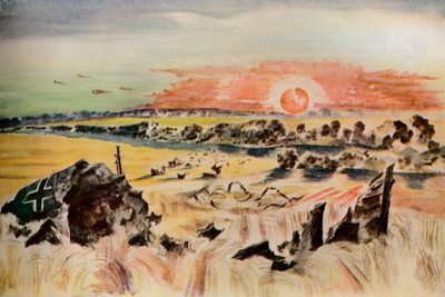 Bombázó a kukoricában, 1940 alkotó: Paul Nash