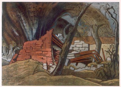 Shell Bursting, a British Artists at the Fronttól, A nyugati front folytatása, harmadik rész, Paul Nash alkotó: Paul Nash