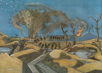 Shelling the Duckboards, British Artists at the Front, The Western Front folytatása alkotó: Paul Nash