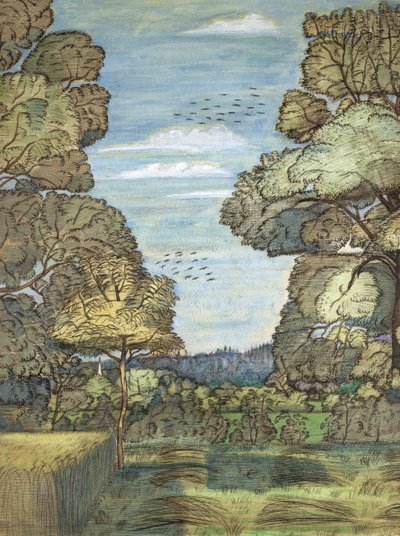 Nyári táj alkotó: Paul Nash