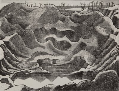 Az aknakráter, 60-as domb, Ypres Salient alkotó: Paul Nash