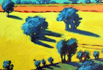 Cotswold Way közelről 3 (akril a fedélzeten) alkotó: Paul Powis
