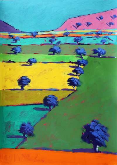 Hollybush, 2021 (akril, papír) alkotó: Paul Powis