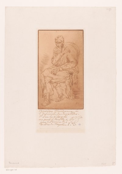 Egy ismeretlen férfi portréja Ancien csendőr (...) de Napoléon I alkotó: Paul  Renouard