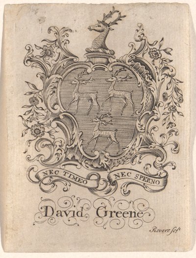 David Greene könyvtáblája alkotó: Paul Revere